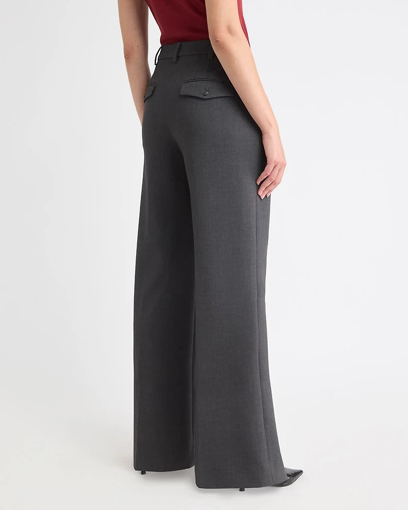 Mid-Rise Wide-Leg Heavy Twill Pant