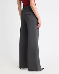 Mid-Rise Wide-Leg Heavy Twill Pant