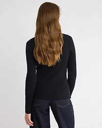 Long-Sleeve Ribbed Sweater