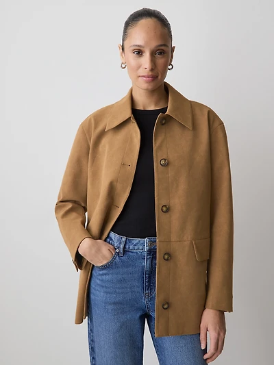 Manteau en Faux Suède