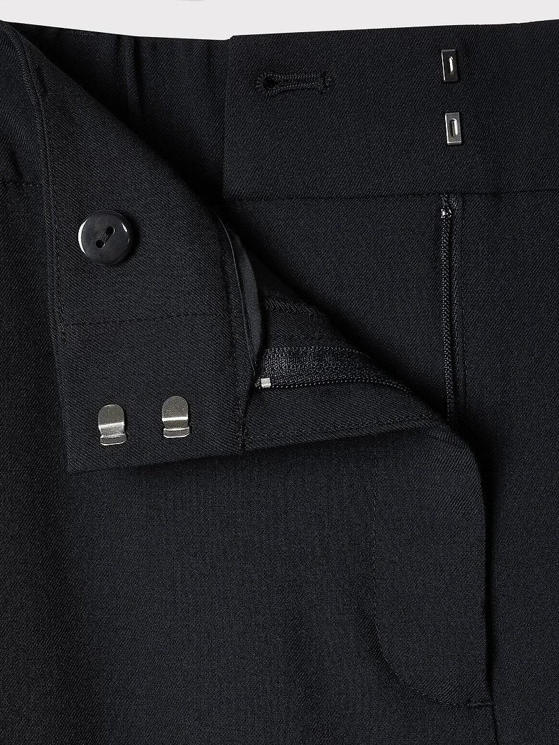 Mid-Rise Straight-Leg Cropped Pant