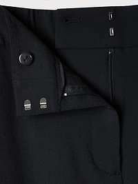 Mid-Rise Straight-Leg Cropped Pant