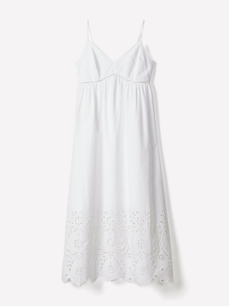 Robe Maxi à Oeillets Sans Manches Col en Coeur