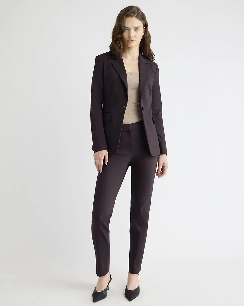 Pantalon Indispensable Cheville Signature à Jambe Étroite et Taille Mi-Haute