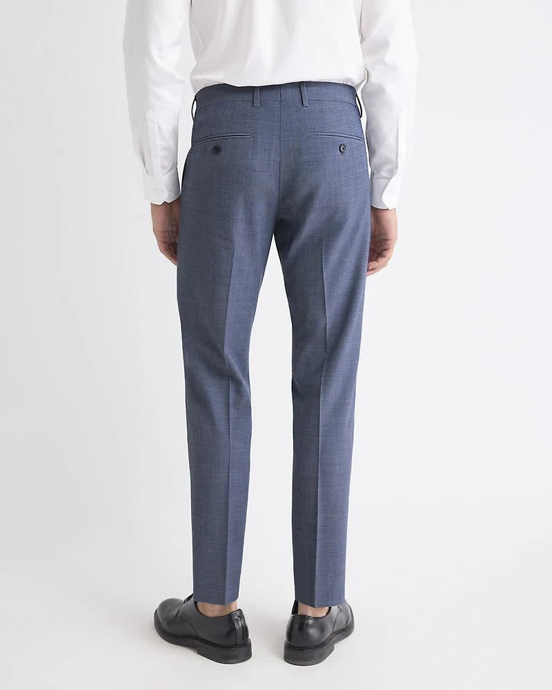 Slim-Fit Wool Check Suit Pant