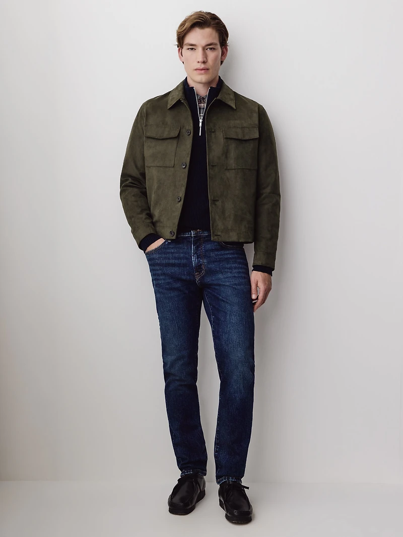 Cashmere-Blend Long-Sleeve Half-Zip Sweater