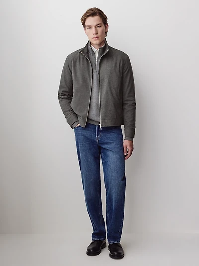 Brushed-Knit Milkman Jacket with Pockets