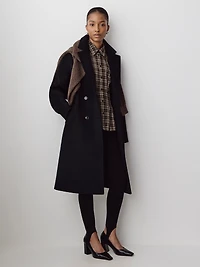 Chemise à Carreaux avec Détails Pincés