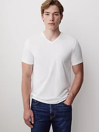 T-shirt à Encolure V en Coton Supima (R)