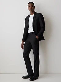 Pantalon Essentiel à Coupe Ajustée en Mélange de Laine