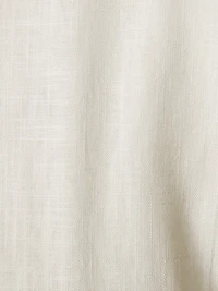 Robe Courte Sans Manches à Col Bateau en Mélange de Lin