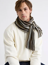 Striped Scarf with Fringes