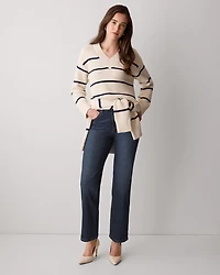 Long-Sleeve V-Neck Sweater