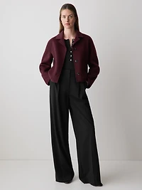 Manteau de Transition Double Face en Laine