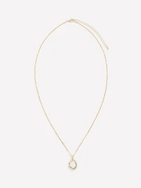 Long Necklace with Baroque Pearl Pendant