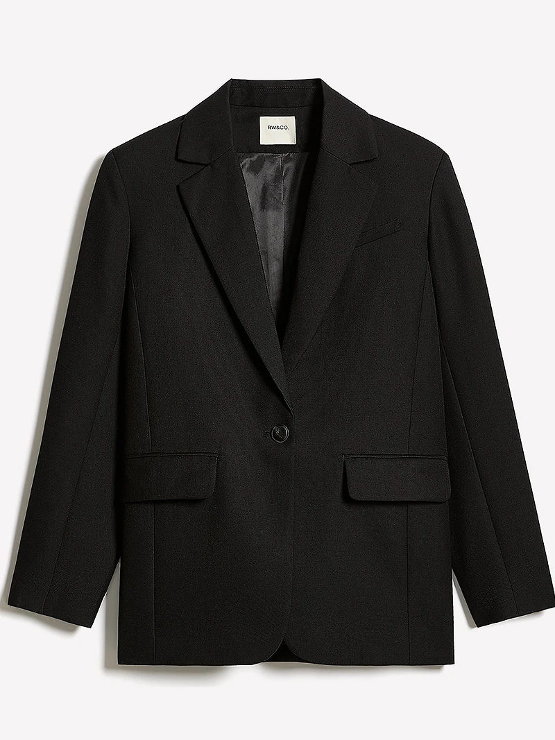 Veston Ample en Laine à Un Bouton