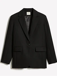 Veston Ample en Laine à Un Bouton