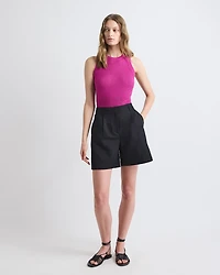 Sleeveless Short Crochet Sweater