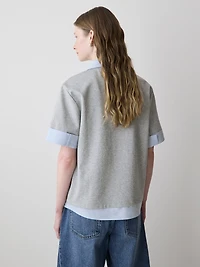 Mix-Media Short-Sleeve Polo