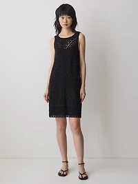 Sleeveless Crochet Mini Dress