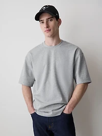 T-Shirt Ample à Manches Courtes et Col Rond