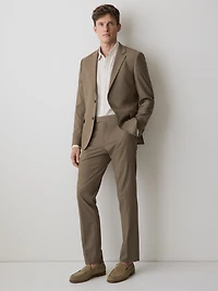 Pantalon de Complet Beige Foncé à Coupe Étroite
