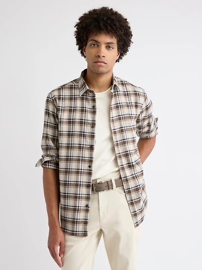 Regular-Fit Plaid Flannel Shirt