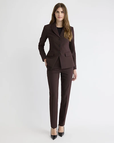 Fig Three-Button Fitted Blazer