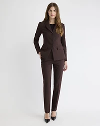 Fig Three-Button Fitted Blazer