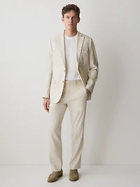 Pantalon de Complet Ajusté en Lin