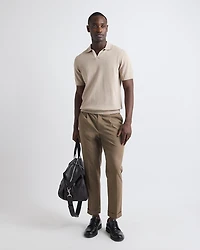 Polo à Manches Courtes en Coton avec Col Johnny