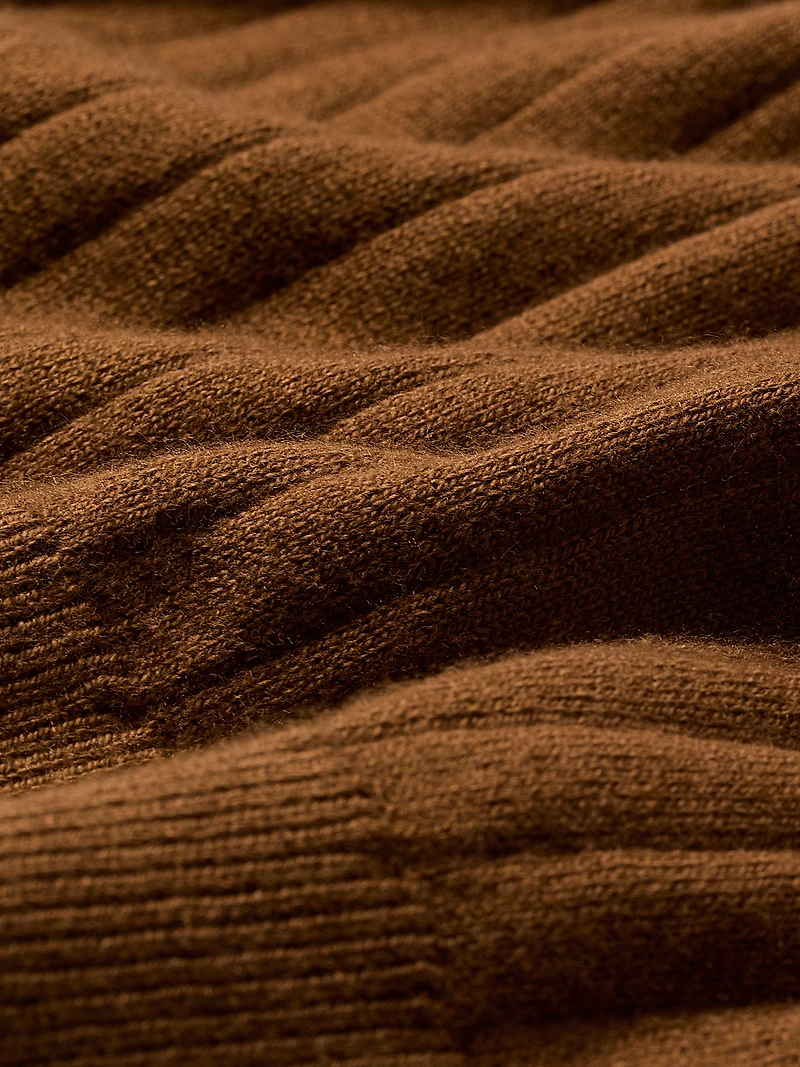 Long-Sleeve Sweater with Johnny Collar