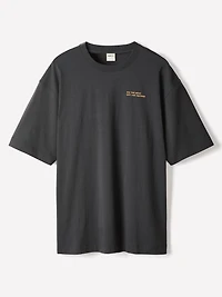 Oversized Short-Sleeve Crew-Neck Tee with Print