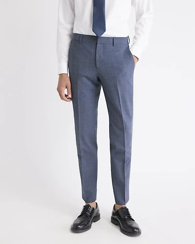 Slim-Fit Wool Check Suit Pant