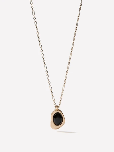 Necklace with Semi-Precious Stone Pendant