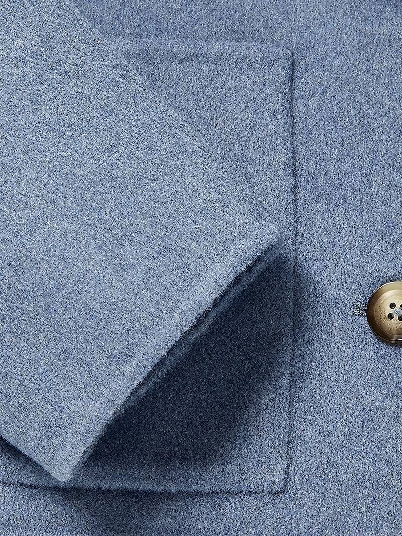 Manteau de Transition Double Face en Laine