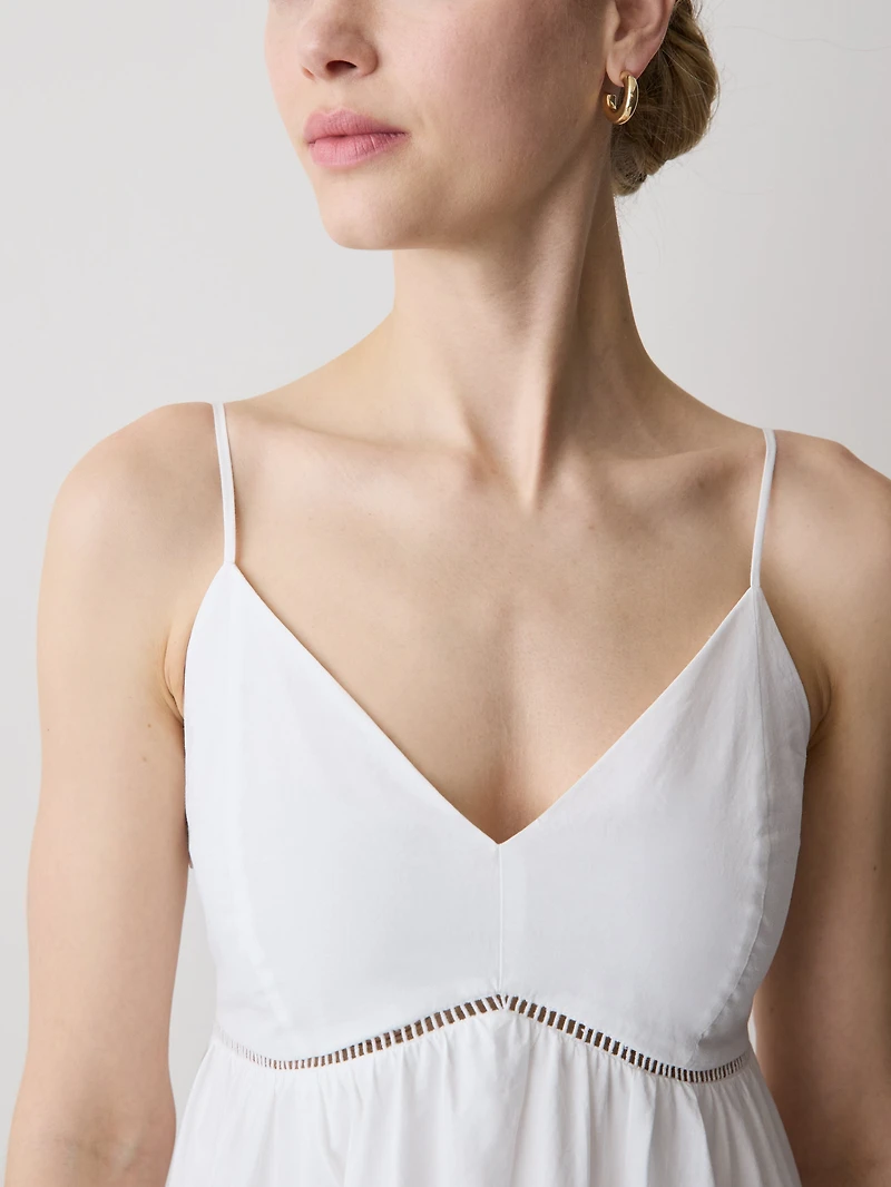 Robe Maxi à Oeillets Sans Manches Col en Coeur