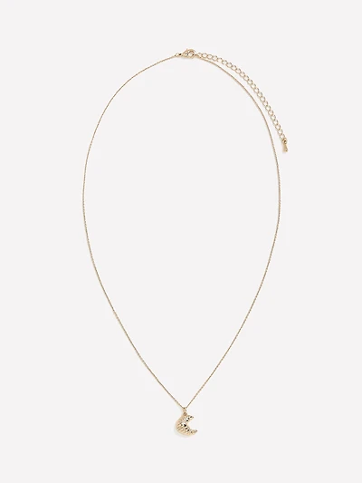 Chaîne Délicate avec Pendentif en Croissant