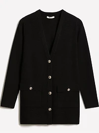 Long-Sleeve Long Cardigan