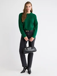 Long-Sleeve Crew-Neck Loose Sweater