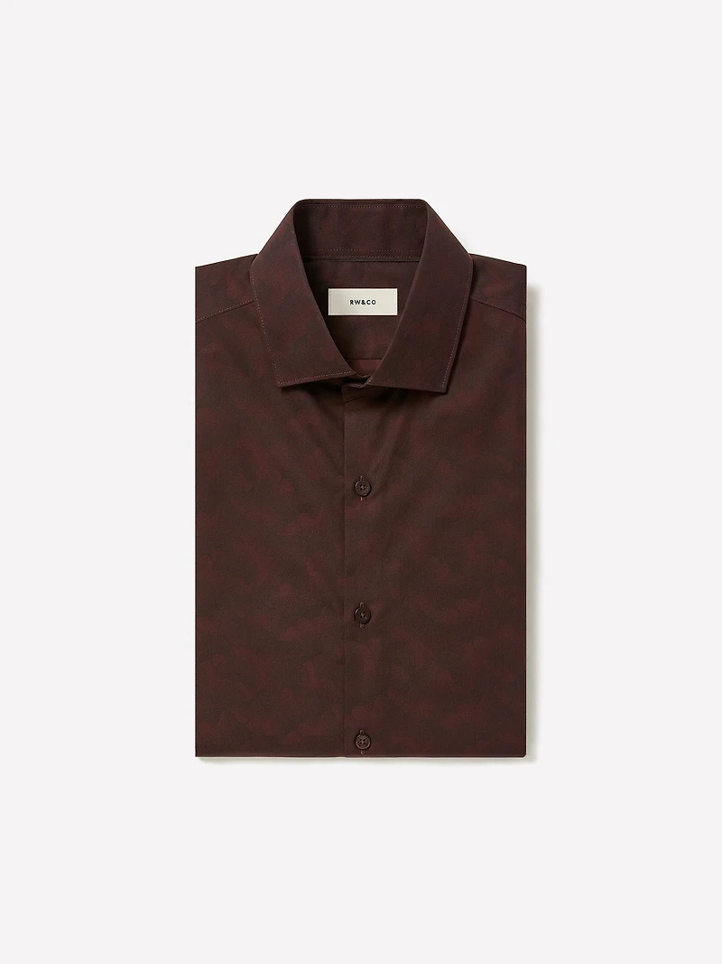 Tailored-Fit Denim-Like Dress Shirt
