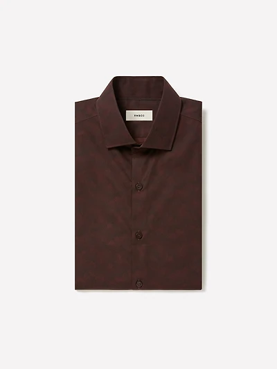 Tailored-Fit Denim-Like Dress Shirt