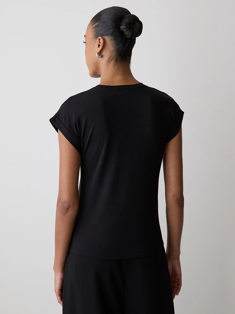 Extended-Sleeve Crew-Neck Tee