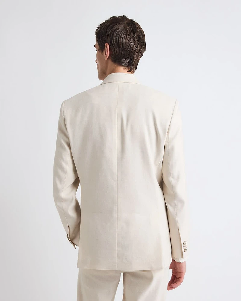 Slim Fit Stretch Linen Blazer