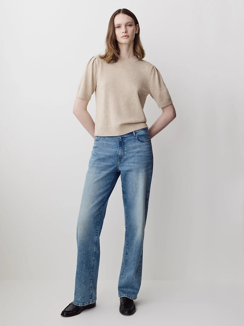 Short-Sleeve Crew-Neck Sweater