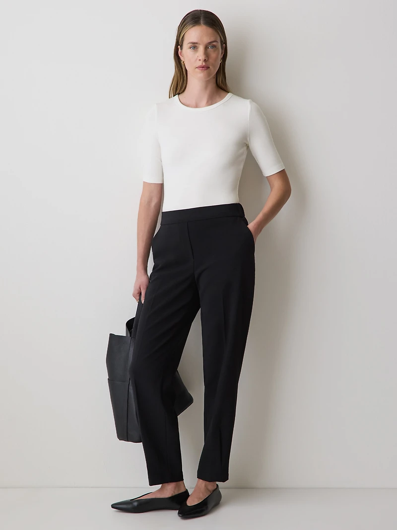 Mid-Rise Tapered-Leg Flowy Jogger Pant