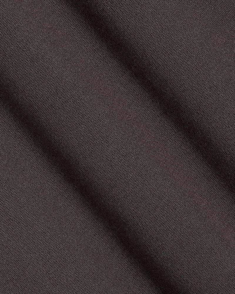 T-Shirt Uni à Col Rond en Coton Interlock Raffiné