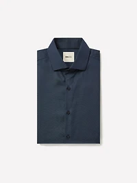Chemise Habillée à Coupe Ajustée en Tricot Piqué Deux Tons