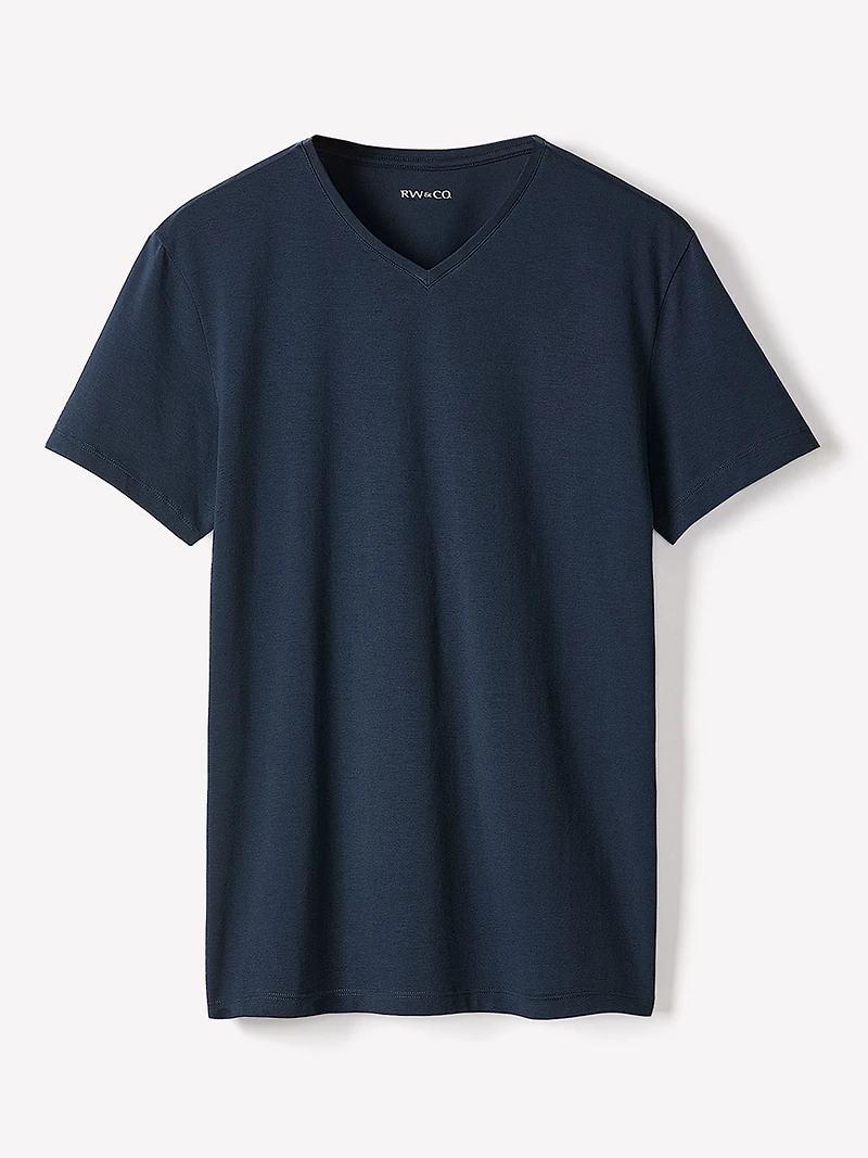 T-shirt à Encolure V en Coton Supima (R)