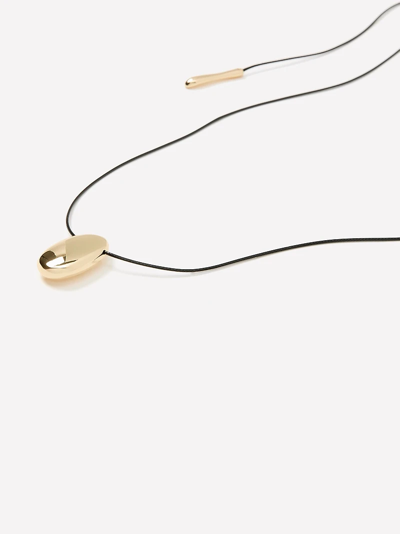 Collier en Corde à Pendentif à Forme Organique